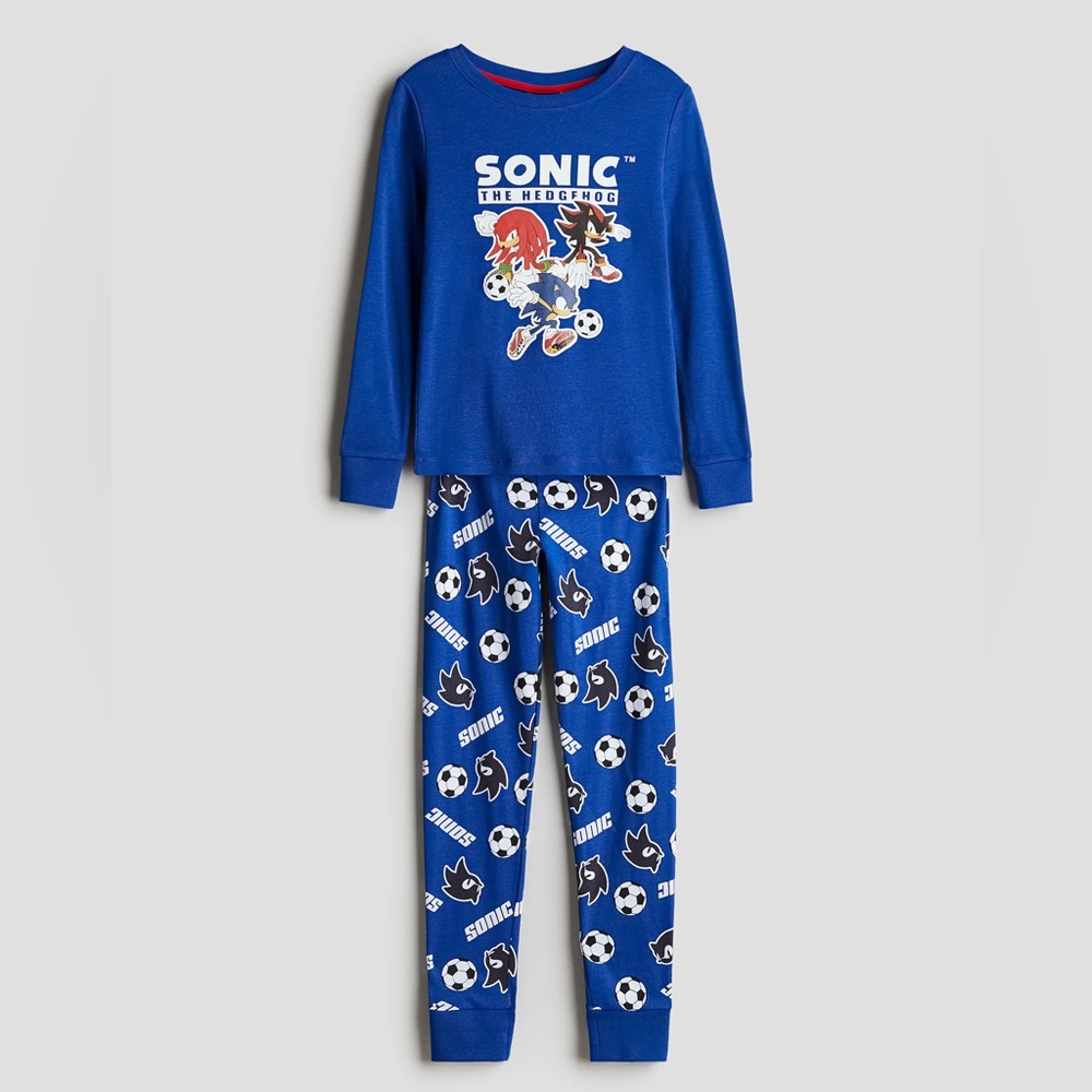 H&M Kids Blue Sonic Pajama Set
